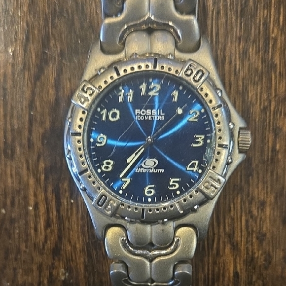 Fossil Blue Dial Stainless Steel Watch - Picture 1 of 3